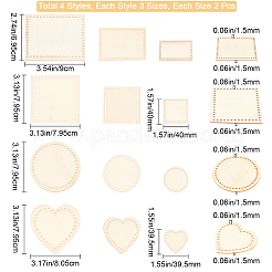 12 комплект из 4 деревянных донышек для корзин DIY-GF0004-76