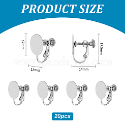 20 шт. фурнитура для сережек-клипс из нержавеющей стали 316 STAS-UN0053-54