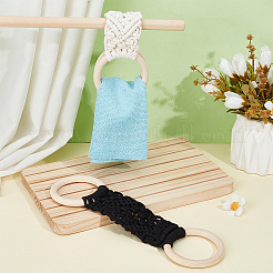 2 шт. 2-х цветный держатель для полотенец из хлопчатобумажной нити в стиле бохо-макраме&nbsp;FIND-PH0027-84