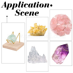 2 шт. 2-х стильные латунные хрустальные мольберты для демонстрации минералов ODIS-FG0001-47