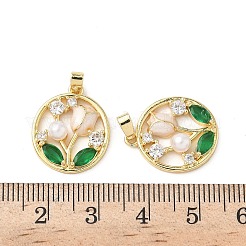 Латунные микро проложить кубического циркония подвески&nbsp;KK-P334-11G-01