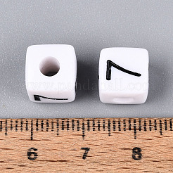 Непрозрачные акриловые европейские большие шарики отверстия&nbsp;SACR-N020-01B-08