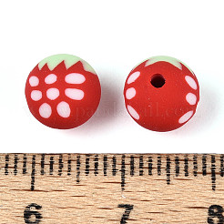 Бусины из полимерной глины ручной работы на фруктовой тематике CLAY-T022-04F