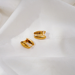 Pendientes de aro geométricos cuadrados de acero inoxidable 304 para mujer&nbsp;AB5597