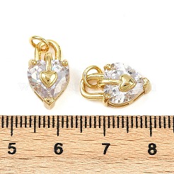 Латунные микропаве прозрачные подвески с фианитом&nbsp;KK-S526-64G