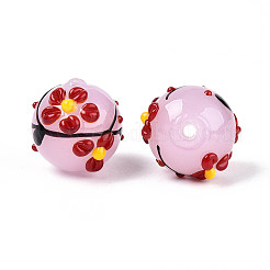 Эмалевые бусины ручной работы в технике лэмпворк LAMP-T023-23H