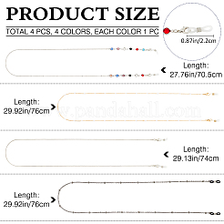 4 шт. 4 стиля цепочек для очков из железа и сплава&nbsp;AJEW-CN0002-75A