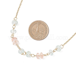 2 шт. 2-цветные стеклянные бусины-рондели с эффектом кракле NJEW-JN05485