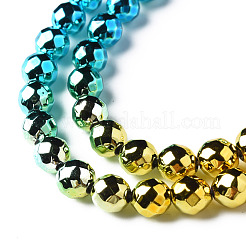 Гальванизировать немагнитных синтетический гематит бисер пряди&nbsp;G-N337-02