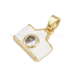 Латунные микропаве прозрачные кубические циркониевые подвески&nbsp;LS-KK-D409-07G