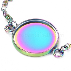 Fabrication de bracelets en acier inoxydable 304 de couleur arc-en-ciel&nbsp;STAS-L248-008M