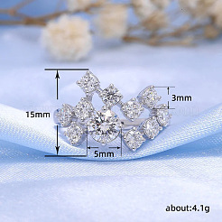 Латунные горный хрусталь палец кольца FS-WG6CCA3-03