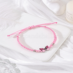 1 Stück Gliederarmband aus Legierung mit Schmetterlingsmotiv&nbsp;BJEW-LP0004-25C