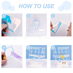 Прозрачные акриловые стойки для серег&nbsp;EDIS-WH0024-07