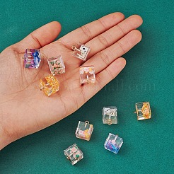 Orecchini pendenti in resina cubo kit fai da te&nbsp;DIY-YW0004-44