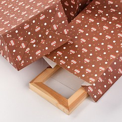 Sacs de bonbons en papier rectangle thème réveillon de noël&nbsp;CARB-G007-01A