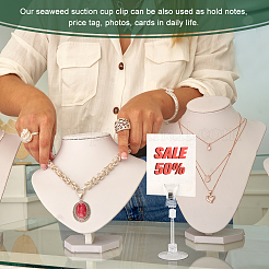 Выставочные зажимы для пластиковых изделий с присоской&nbsp;LS-DIY-WH0430-389