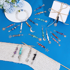 21 шт. подвесные украшения из сплава натуральных и синтетических камней&nbsp;HJEW-PH02086