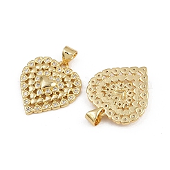 Латунные микропаве прозрачные подвески с фианитом ZIRC-I367-13G-12