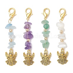 4 шт. подвеска в виде ангела из сплава в тибетском стиле HJEW-JM03838