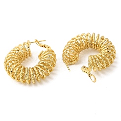 Серьги-кольца Vortex из нержавеющей стали 201 с вакуумным покрытием PVD и штифтами из нержавеющей стали 304 EJEW-A098-05G