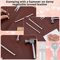 2 Stück 2 Stile DIY-Lederhandwerksstempel aus legiertem Stahl&nbsp;TOOL-GF0003-53C