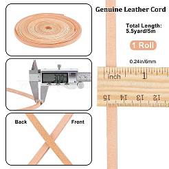 Плоский шнур из воловьей кожи&nbsp;WL-GF0001-09C-03