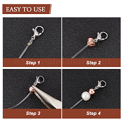 80 шт. 4 латунных крышки для обжимных бусин KK-HY0002-94RG