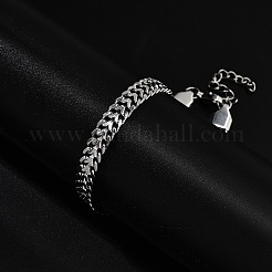 Браслеты из цепей из нержавеющей стали 304 BJEW-U017-02P