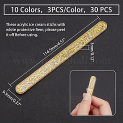 30шт 10-х цветные многоразовые акриловые палочки для торта с пайетками DIY-GA0002-46