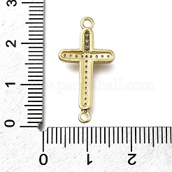 Messing klare Zirkonia Kreuz Verbindungsstück Charms&nbsp;LS-ZIRC-I070-003G