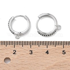 Латунные серьги-кольца из прозрачного кубического циркония&nbsp;XGR0154P-96P