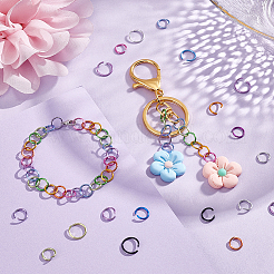 1500 шт. 30 стиля алюминиевой проволоки открытые соединительные кольца ALUM-PH0001-11