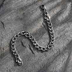 Anlaufgeschützte Unisex-Armbänder aus 304 Edelstahl mit Panzerkette/gedrehter Kette&nbsp;X-STAS-D0002-40P