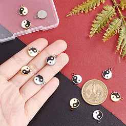 12 шт. 2 цвета модные эмалевые подвески из нержавеющей стали 304&nbsp;STAS-UN0035-98