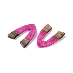 Pendentifs en résine & en bois&nbsp;WOOD-F015-16G