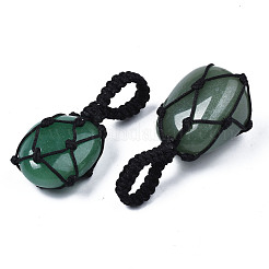 Естественный зеленый авантюрин подвески&nbsp;G-N0326-93H