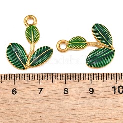 Colgantes de acero inoxidable 304 con esmalte verde&nbsp;SA-CBAF5D5-16G