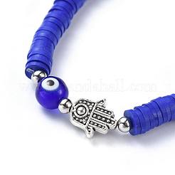 Argile polymère perles heishi perles bracelets extensibles&nbsp;BJEW-JB04449