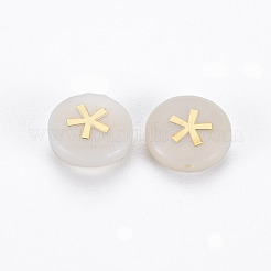 Бусины из натуральных пресноводных ракушек&nbsp;LS-SHEL-N003-22-09