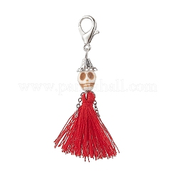 Подвесные украшения из поликоттона с кисточками ручной работы HJEW-JM03835