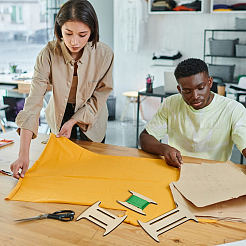 2 комплект вала из фанерной ткани DIY-BC0015-14