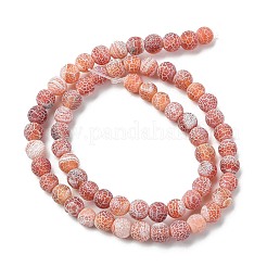 Естественные выветрившиеся агатовые бусины&nbsp;G-L534-08-6mm