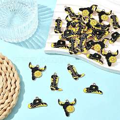 30 шт. 3 стиля подвески из сплава и эмали в ковбойском стиле&nbsp;ENAM-FS0003-89