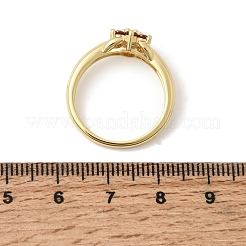 Fingerringe aus Messing mit Mikropavé-Kubikzirkonia für Damen&nbsp;RJEW-L339-02G