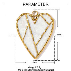 Подвески из нержавеющей стали 304 с эмалью&nbsp;STAS-OY002-39G-01