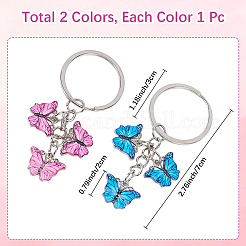2шт брелок из цинкового сплава 2 цветов&nbsp;KEYC-CP0001-36