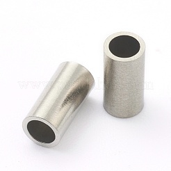 変色しない304ステンレススチールビーズ  チューブビーズ  ステンレス鋼色  8x3mm  穴：2mm&nbsp;STAS-H160-06E-P