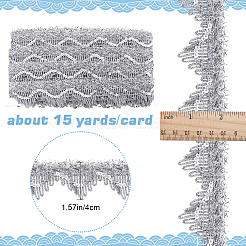 Кружевная лента с цветочной пайеткой из полиэстера OCOR-WH0078-109A