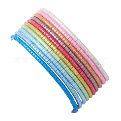 10 pulsera elástica de cuentas de vidrio de 10 colores&nbsp;BJEW-MZ00323